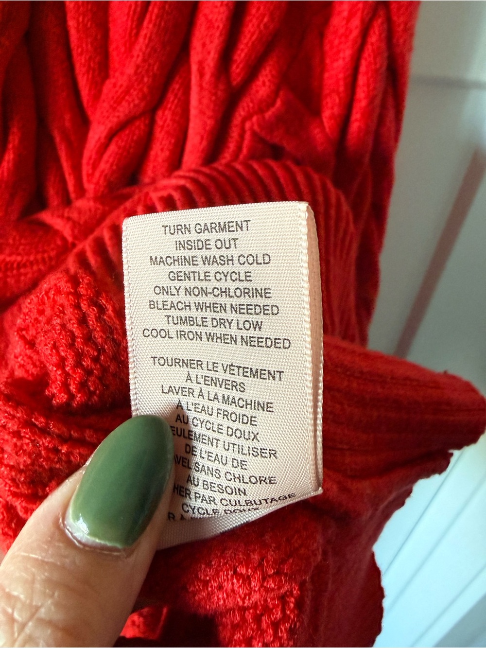 Philosophy Red Cable-Knit Crewneck Sweater Size XL - Picture 4 of 5